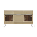 Moderne houten dressoirkast met metalen accenten