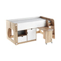 Multifunctionele Kinderbed met Opbergruimte en Bureau